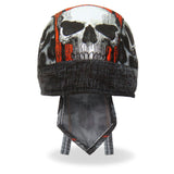 Hot Leathers Jumbo Skull  Headwrap HWH1098