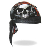 Hot Leathers Jumbo Skull  Headwrap HWH1098