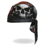 Hot Leathers Jumbo Skull  Headwrap HWH1098