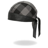 Hot Leathers Gray Buffalo Plaid Headwrap HWH1110