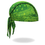 Hot Leathers Green Paisley Headwrap HWH1116