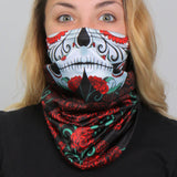 Hot Leathers HWN2003 Sugar Skull Neck Gaiter Mask