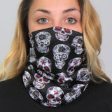 Hot Leathers HWN2018 Sugar Skulls Neck Gaiter Mask