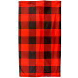 Hot Leathers HWN2022 Red & Black Plaid Neck Gaiter