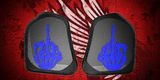 19 to 25 Indian middle finger themed inner speaker grills set