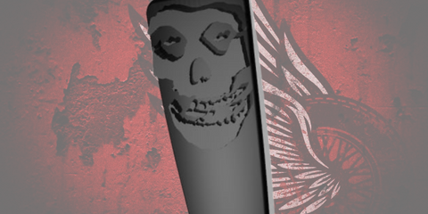 08+ Ultra/Electra glide touring console insert 3D misfits skull stretching