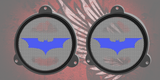 97-25+ Touring 3D Batman speakers grill covers set