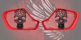 19 to 26+ Indian Chieftain webbed skull inner speaker grills set