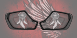 19 to 26+ Indian Chieftain dream catcher themed inner speaker grills set