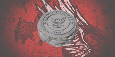 23.5+ Navy themed fuel cap assembly