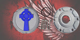 23.5+ Celtic cross themed fuel cap assembly