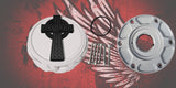 23.5+ Celtic cross themed fuel cap assembly