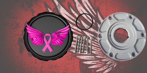 23.5+ ribbon and wings themed fuel cap assembly