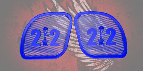 98 to 2024 Road Glide 3D soldiers cross 22 speakers grill covers set