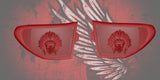 14 to 17 Indian skull warbonnet themed inner speaker grills set