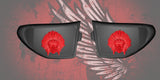 14 to 17 Indian skull warbonnet themed inner speaker grills set