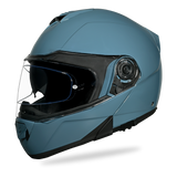 Daytona Glide Modular Motorcycle Helmet - DOT Approved, Bluetooth Ready, Dual Visor, Men/Women/Youth- Shark Blu