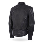 Hot Leathers JKL5001 USA Made Ladies Vented Motorcycle Black Leather Biker Jacket