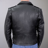 Hot Leathers JKM1002 Classic Men’s Motorcycle Leather Biker Jacket with Zip Out Lining