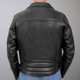 Hot Leathers JKM1022 Mens Motorcycle Leather Biker Jacket with Concealed Carry Pocket