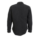 Hot Leathers JKM3009 Men's Classic Motorcycle Black Denim Long Sleeve Biker Shirt with Armor