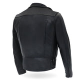 Hot Leathers JKM5008 Men's USA Made Black Premium Leather vented Motorcycle Biker Jacket