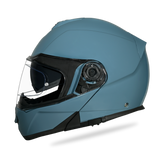 Daytona Glide Modular Motorcycle Helmet - DOT Approved, Bluetooth Ready, Dual Visor, Men/Women/Youth- Shark Blu