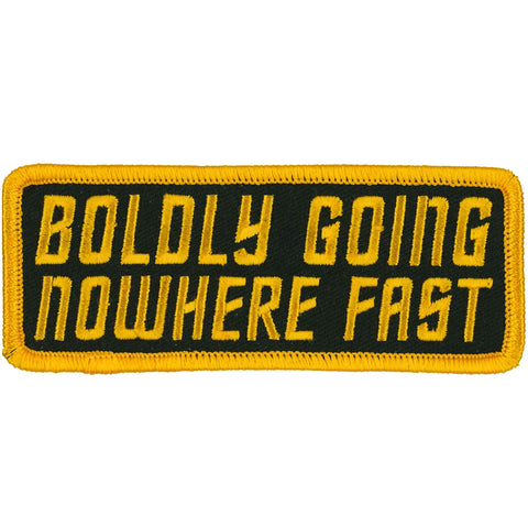 Hot Leathers Aufnäher „Boldly Going Nowhere“, 4 x 2 Zoll