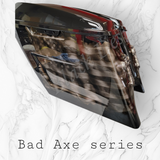 Bad Axe with American flag bags