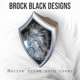 Side-mounted horn covers Native dream theme