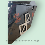 Bezerker themed stretched bags