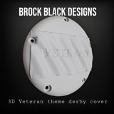 Tattered American Flag with Veteran Harley derby cover