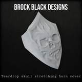 3D teardrop twisted skull horn cover