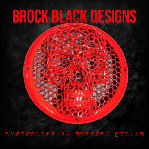 A set of bag Ancient skull speakers grill covers