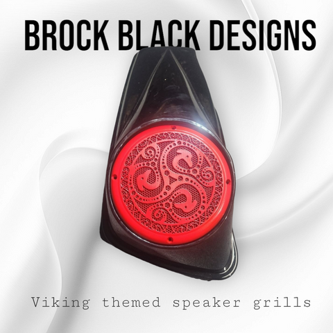 A set of bag Viking theme speakers grill covers