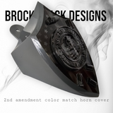 Custom horn cover with 2nd amendment theme