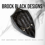 Custom horn cover with 2nd amendment theme