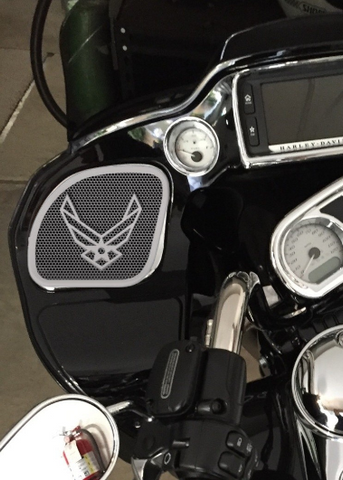 98-2023 Road Glide inner fairing 3D Air Force speakers grill covers set