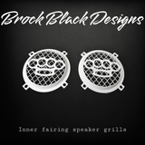 Touring 3D brass knuckles speakers grill covers set