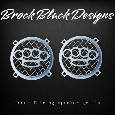 Touring 3D brass knuckles speakers grill covers set