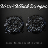 Touring inner fairing 3D brass knuckles speakers grill covers set