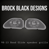 98-2023 Road Glide inner fairing 3D Don't Tread on me speakers grill covers set
