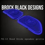 98-2023 Road Glide 3D Navy speakers grill covers set