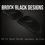 98-2023 Road Glide Innenverkleidung 3D POW MIA TRIBUTE Lautsprecher Grillabdeckungen Set