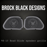 98-2023 Road Glide Innenverkleidung 3D Navy Lautsprecher Grill Abdeckungen Set