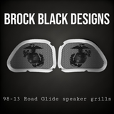 98-2023 Road Glide 3D USMC speakers grill covers set