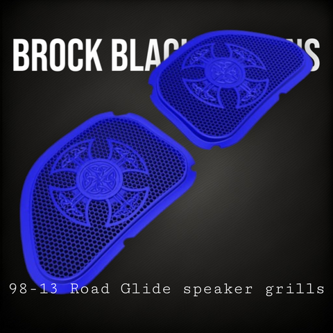98-2023 Road Glide inner fairing 3D Celtic cross speakers grill covers set