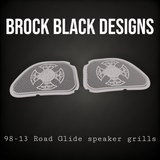 98-2023 Road Glide Innenverkleidung 3D Celtic Cross Lautsprecher Grillabdeckungen Set