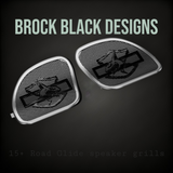 98-2023 Road Glide inner fairing 3D shark speakers grill covers set