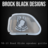 98-2023 Road Glide Innenverkleidung 3D POW MIA TRIBUTE Lautsprecher Grillabdeckungen Set